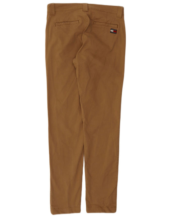 Tommy Hilfiger Mens Slim Fit Chino Calças W29 L32 Algodão Marrom