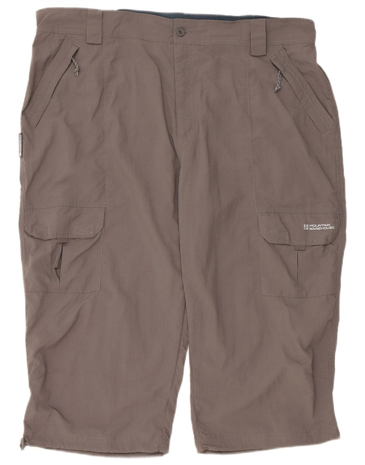 MOUNTAIN WAREHOUSE Bermuda cargo masculina W42 2XL cinza nylon
