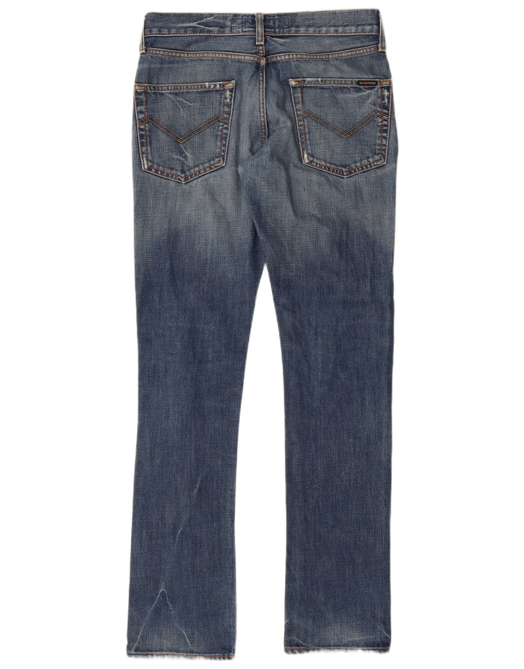 ENERGIE Calça jeans feminina Morris Straight W30 L34 azul algodão