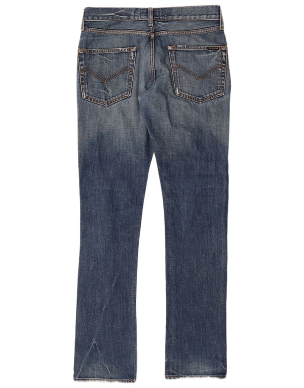 ENERGIE Calça jeans feminina Morris Straight W30 L34 azul algodão