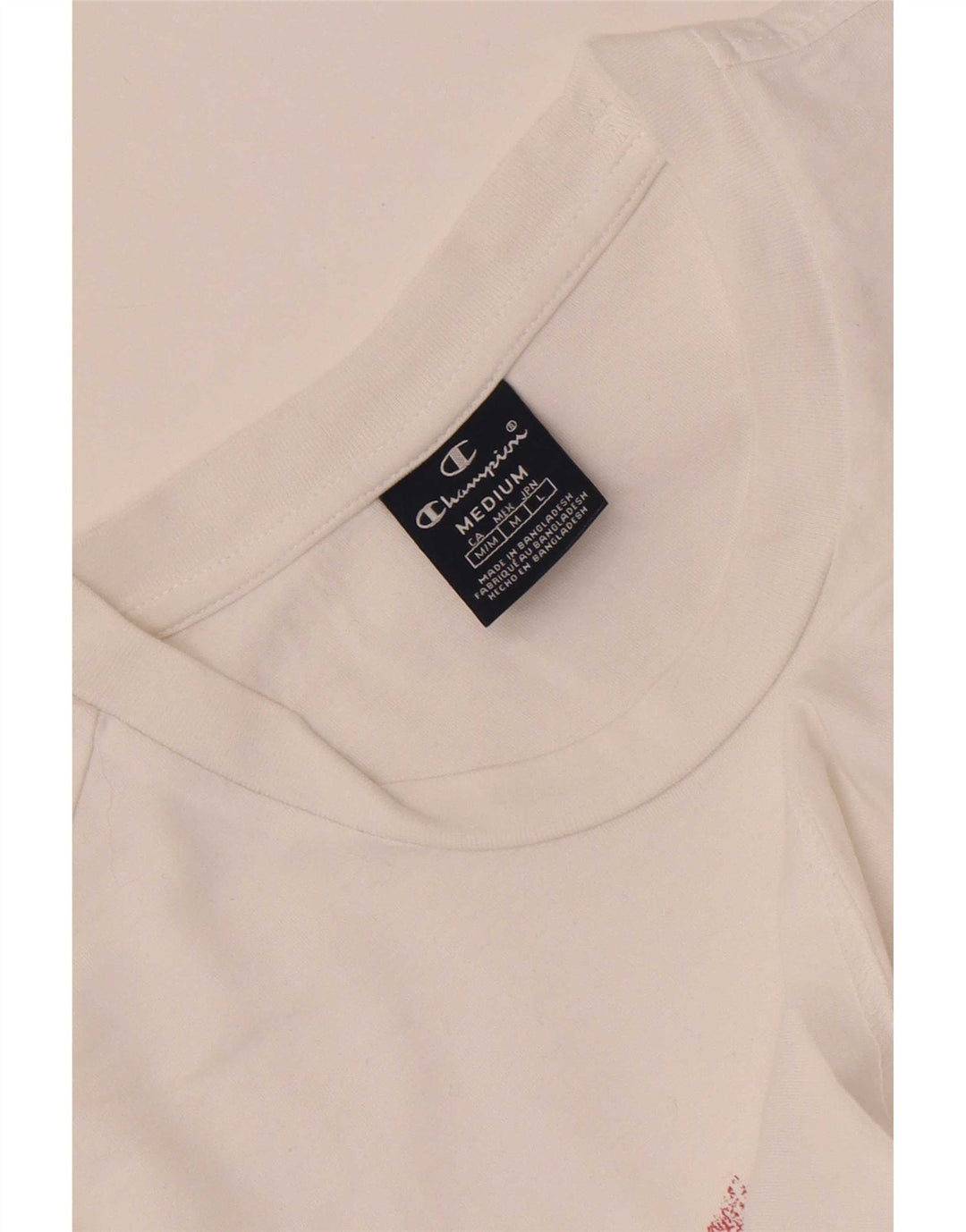 Camiseta gráfica masculina Champion Top Médio Branco