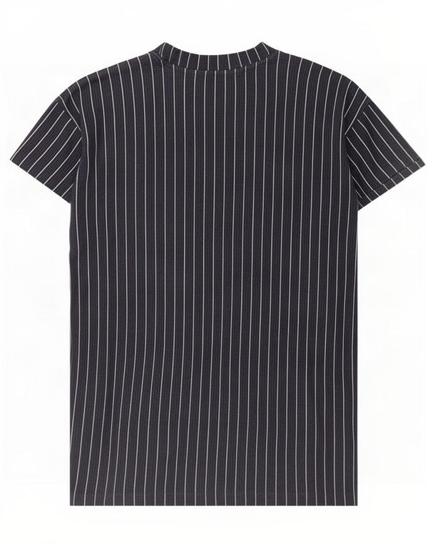 Zara Womens Trafaluc T-Shirt Top UK 14 Médio Azul Marinho Listrado