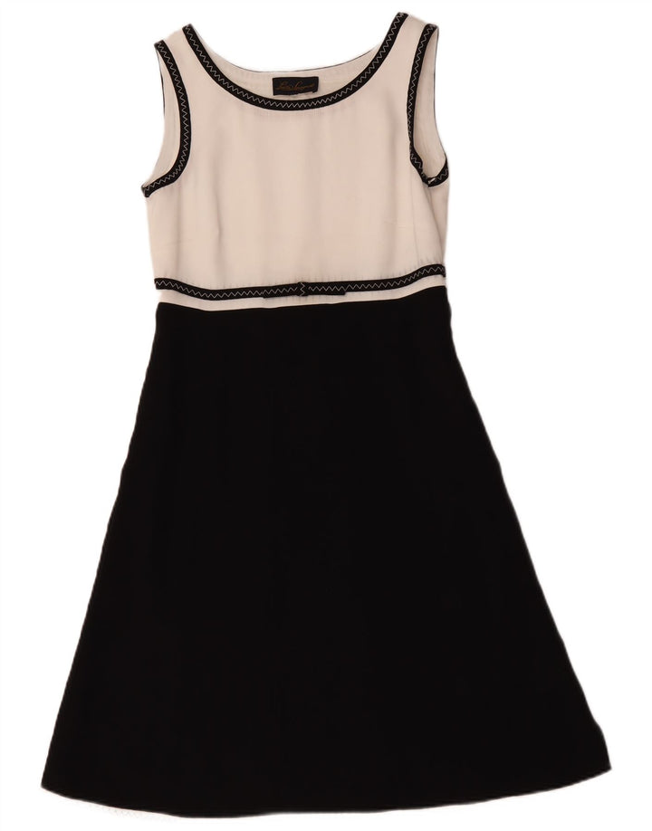 Luisa Spagnoli vestido feminino evasê IT 42 médio preto colorblock