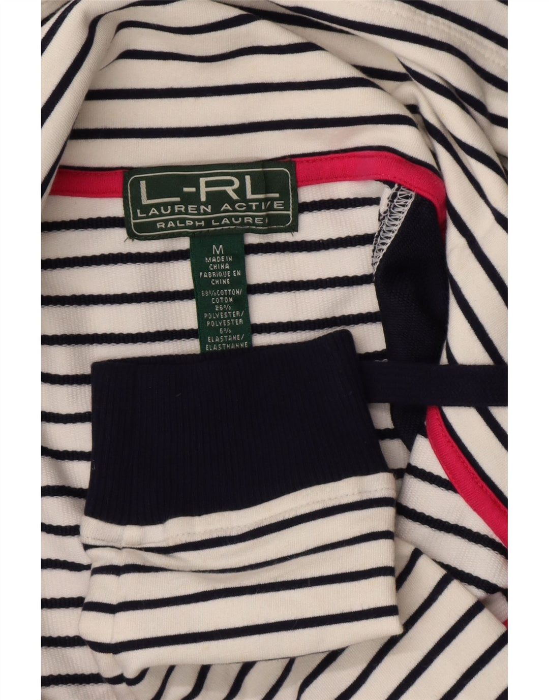 Ralph Lauren Womens Tracksuit Top Jacket UK 12 Médio Branco Náutico
