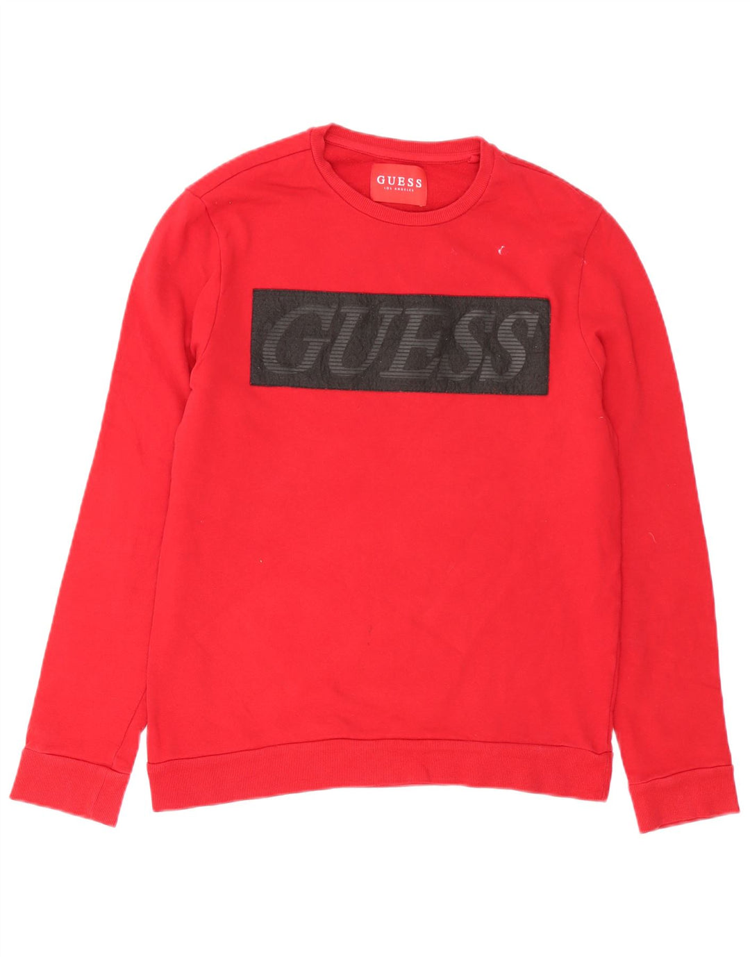 Guess moletom gráfico masculino jumper médio algodão vermelho