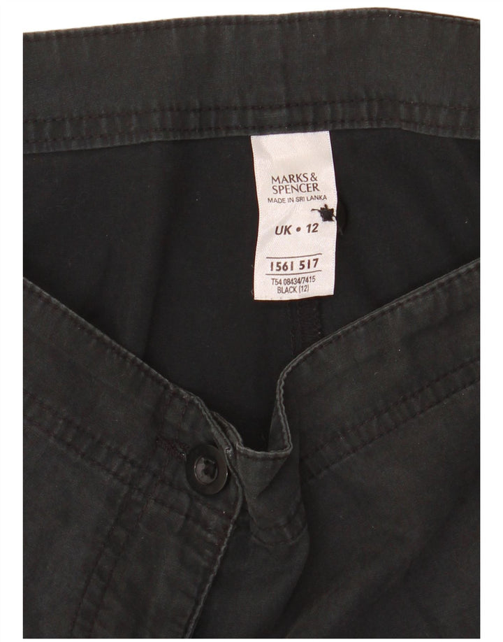 Shorts chino feminino Marks & Spencer UK 12 médio W32 algodão preto