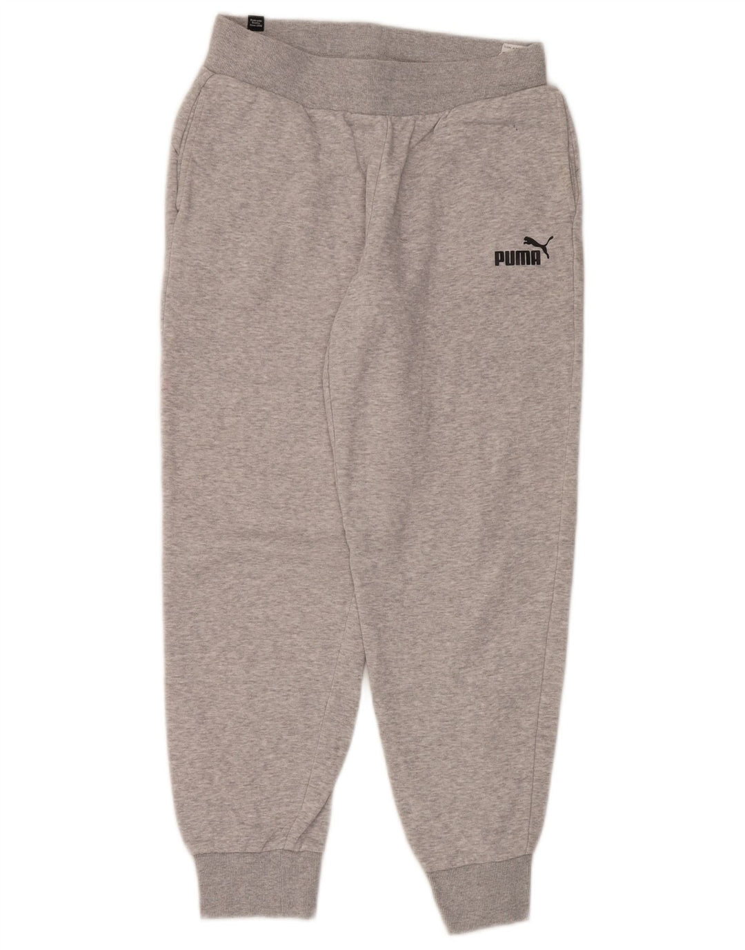 Calça de treino feminina PUMA Joggers UK 10 pequeno cinza manchado de algodão