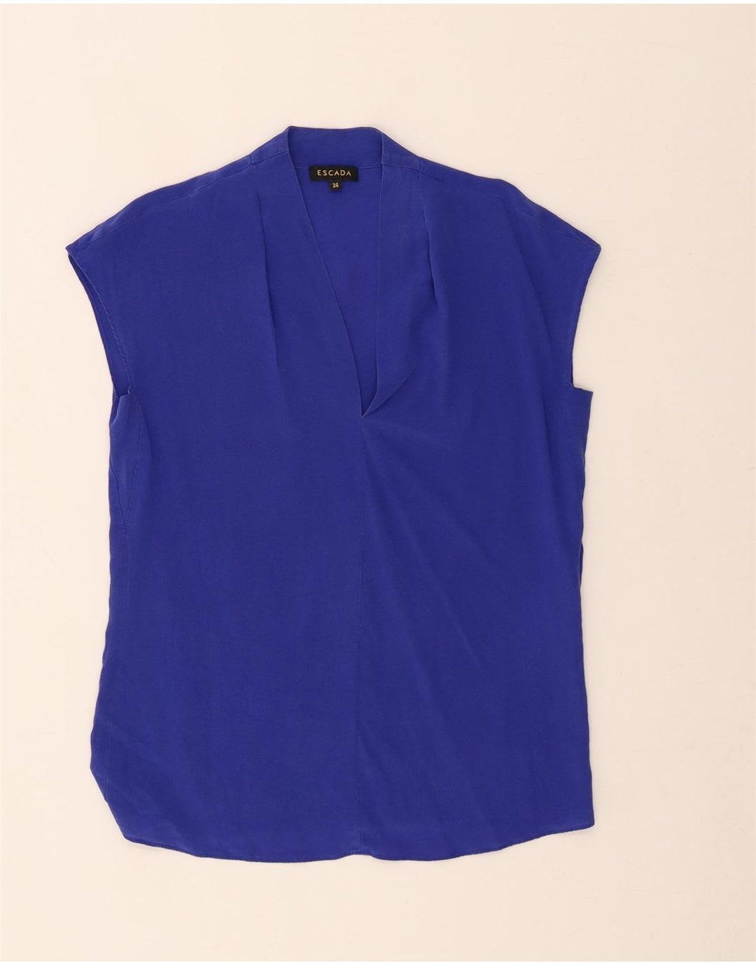 ESCADA Blusa Feminina Oversized Top EU 34 XS Azul Seda