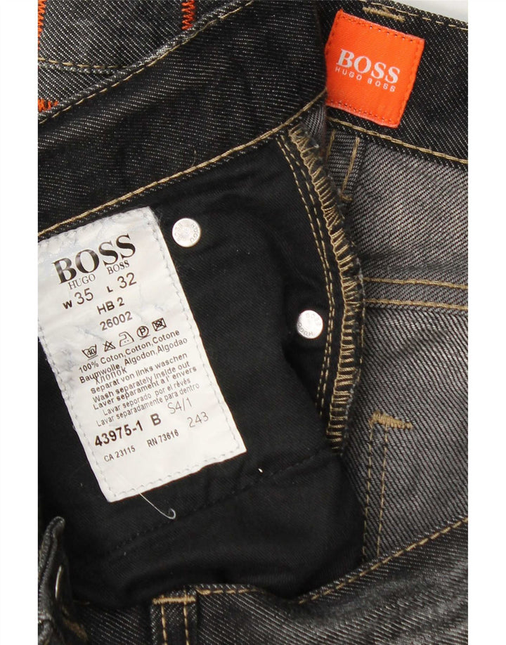 Hugo Boss Jeans reto masculino W35 L32 algodão cinza
