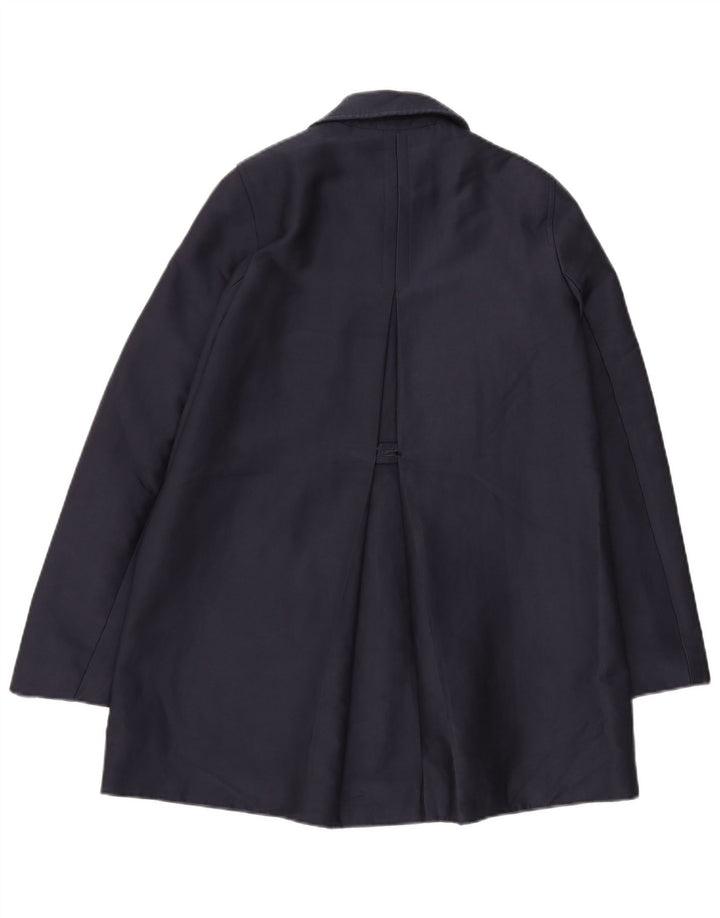 Sobretudo feminino Zara UK 14 algodão azul marinho médio