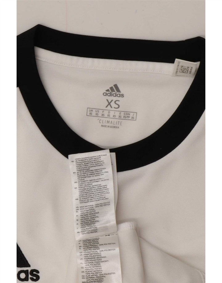 Adidas Mens Climalite Camiseta Top XS Branco Colourblock Poliéster