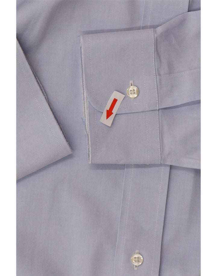 Camisa masculina Brooks Brothers tamanho 18 2XL algodão azul