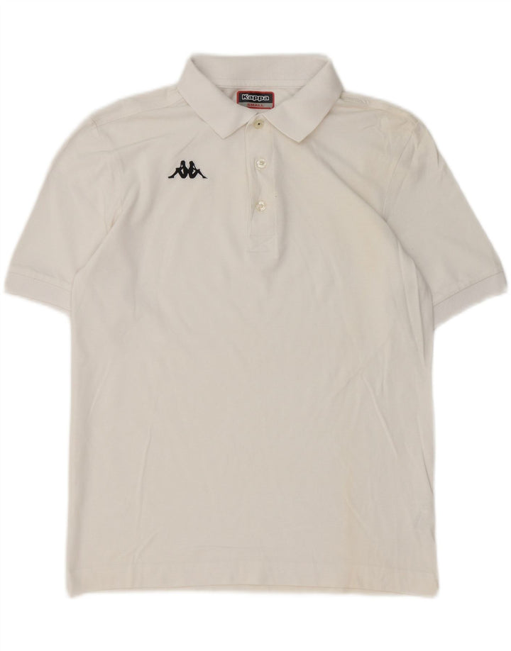Camisa polo masculina Kappa pequena algodão branco