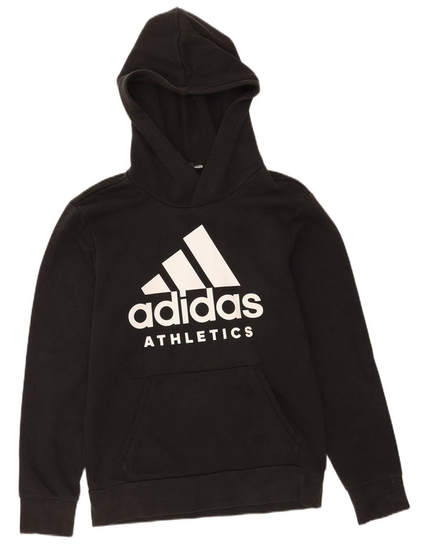 Adidas Mens Graphic Hoodie Jumper Pequeno Preto