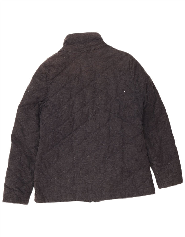 Jaqueta acolchoada feminina grande da Crew Clothing UK 10 algodão preto pequeno