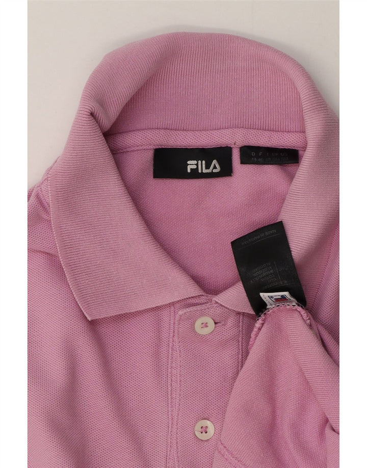 Camisa Polo Masculina Fila Pequena Algodão Rosa