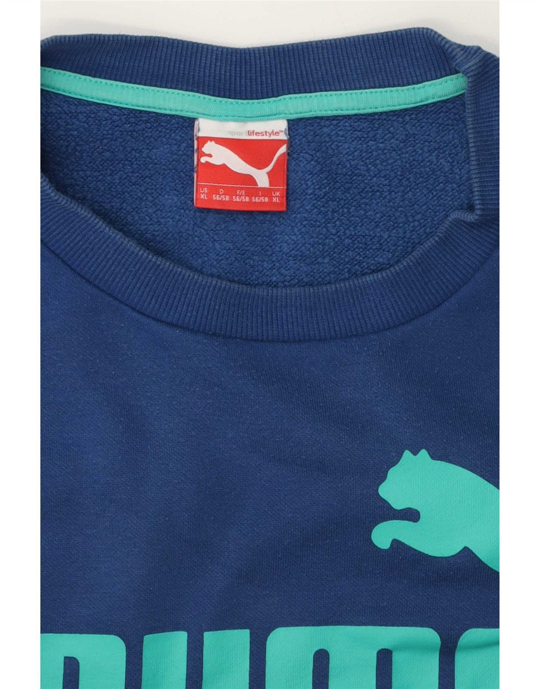 Puma Mens Graphic Moletom Jumper XL Azul