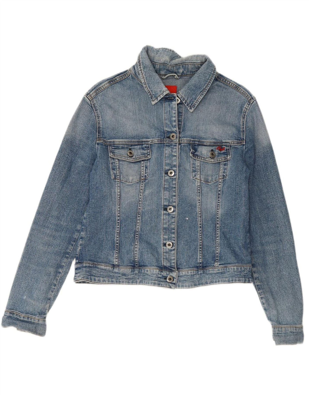 Jaqueta jeans feminina ESPRIT UK 20 2XL algodão azul