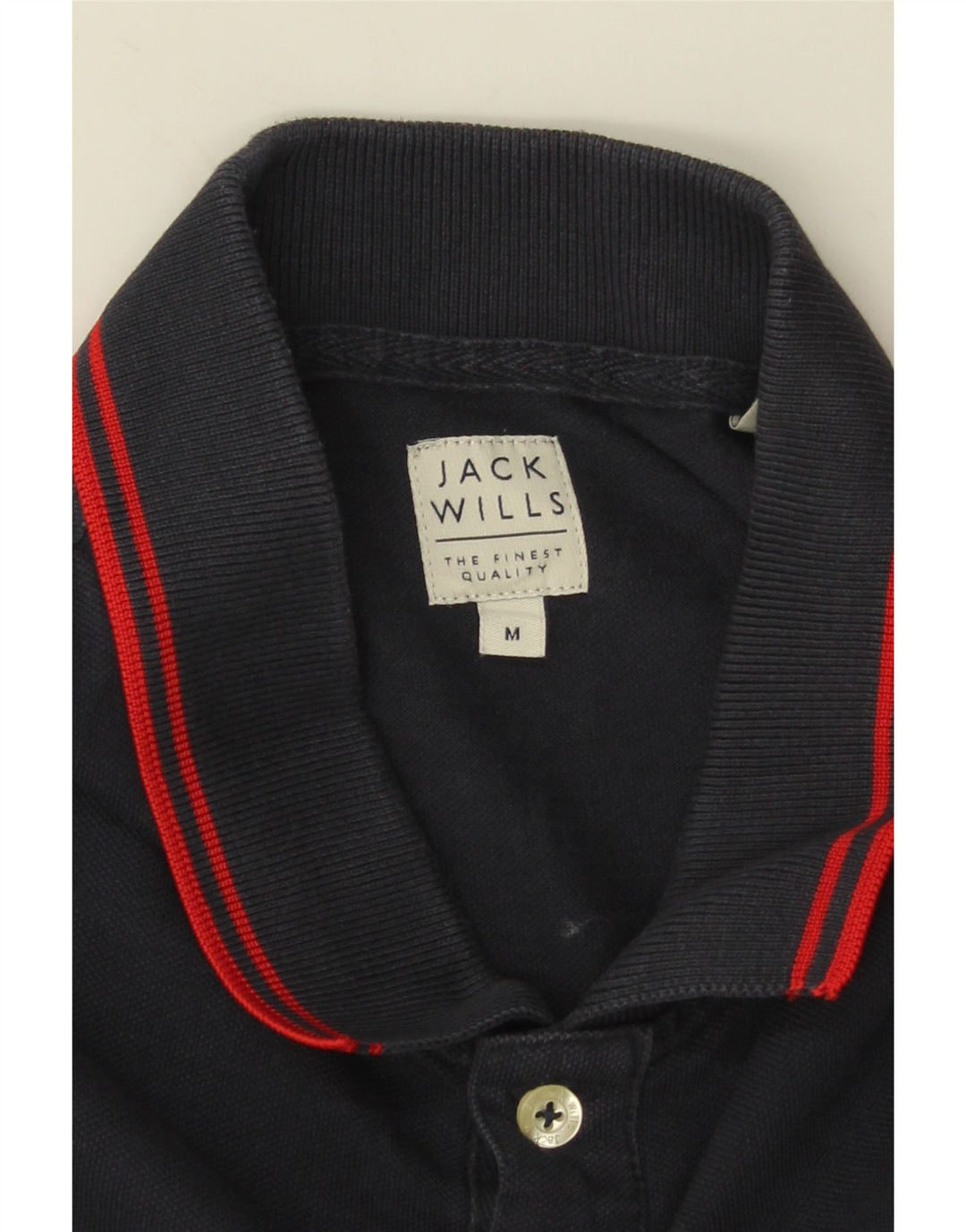 Camisa polo masculina Jack Wills médio algodão azul marinho