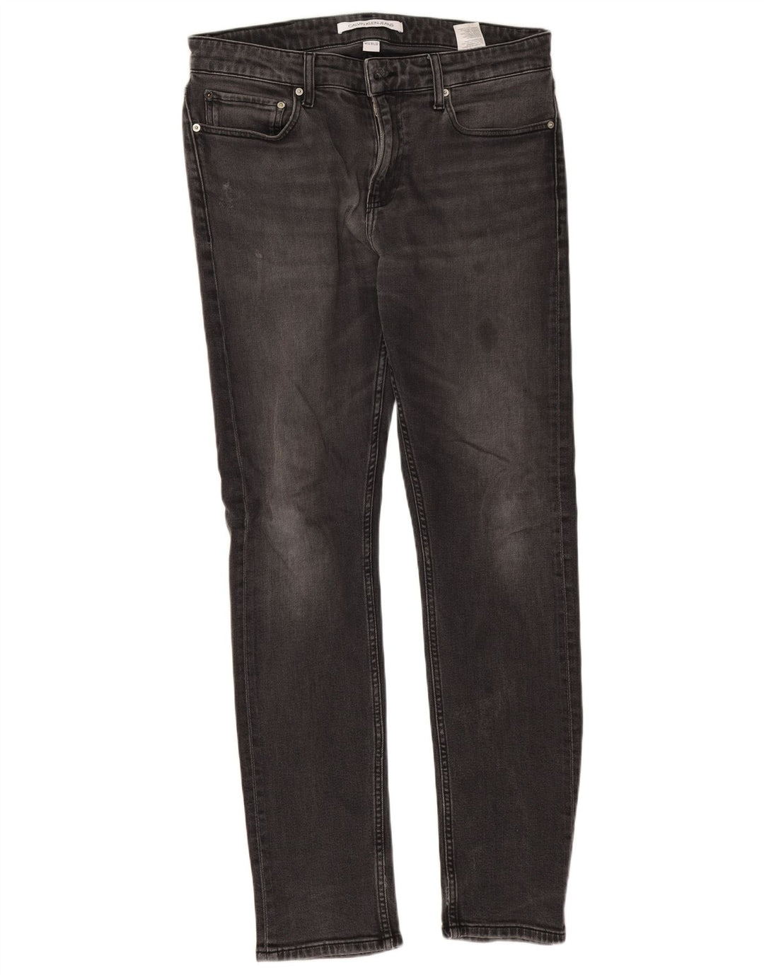 Calvin Klein Masculino Slim Jeans W32 L32 Cinza Algodão