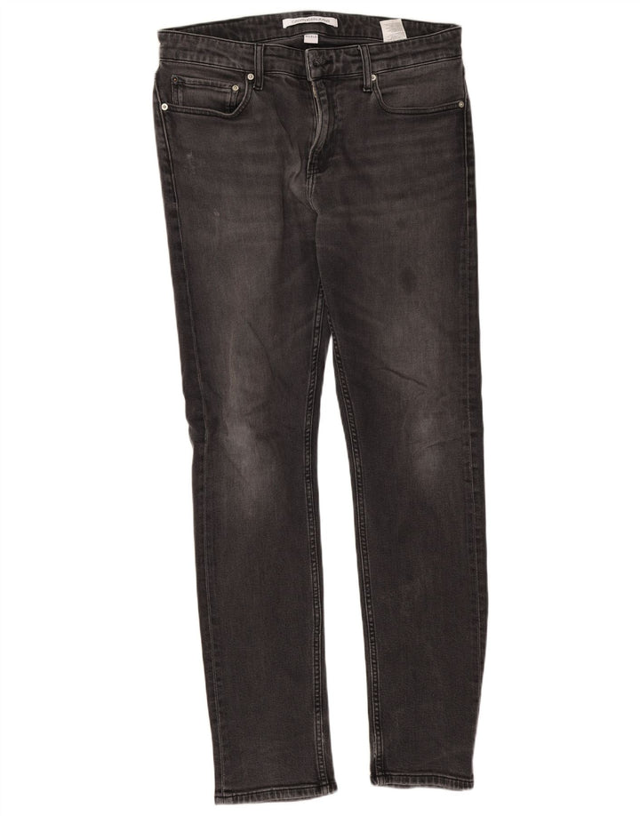 Calvin Klein Masculino Slim Jeans W32 L32 Cinza Algodão