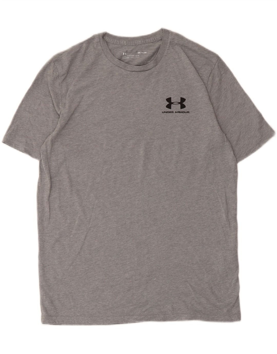 Under Armour Mens Camiseta Top Pequeno Algodão Cinza