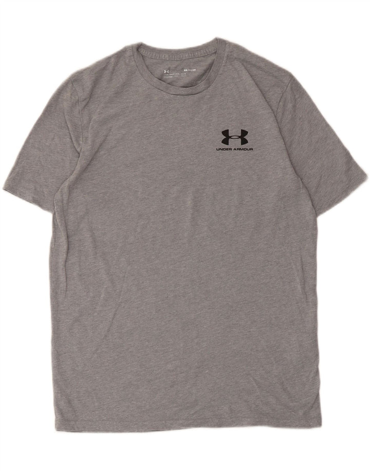 Under Armour Mens Camiseta Top Pequeno Algodão Cinza