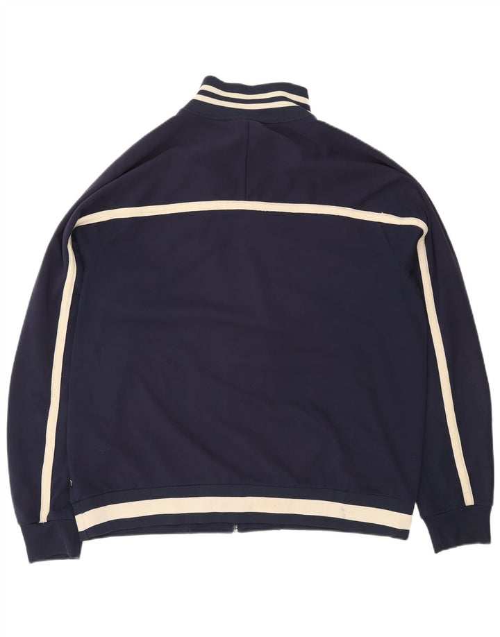 ASICS Mens Treino Top Jacket XL Azul Marinho Colourblock Poliéster