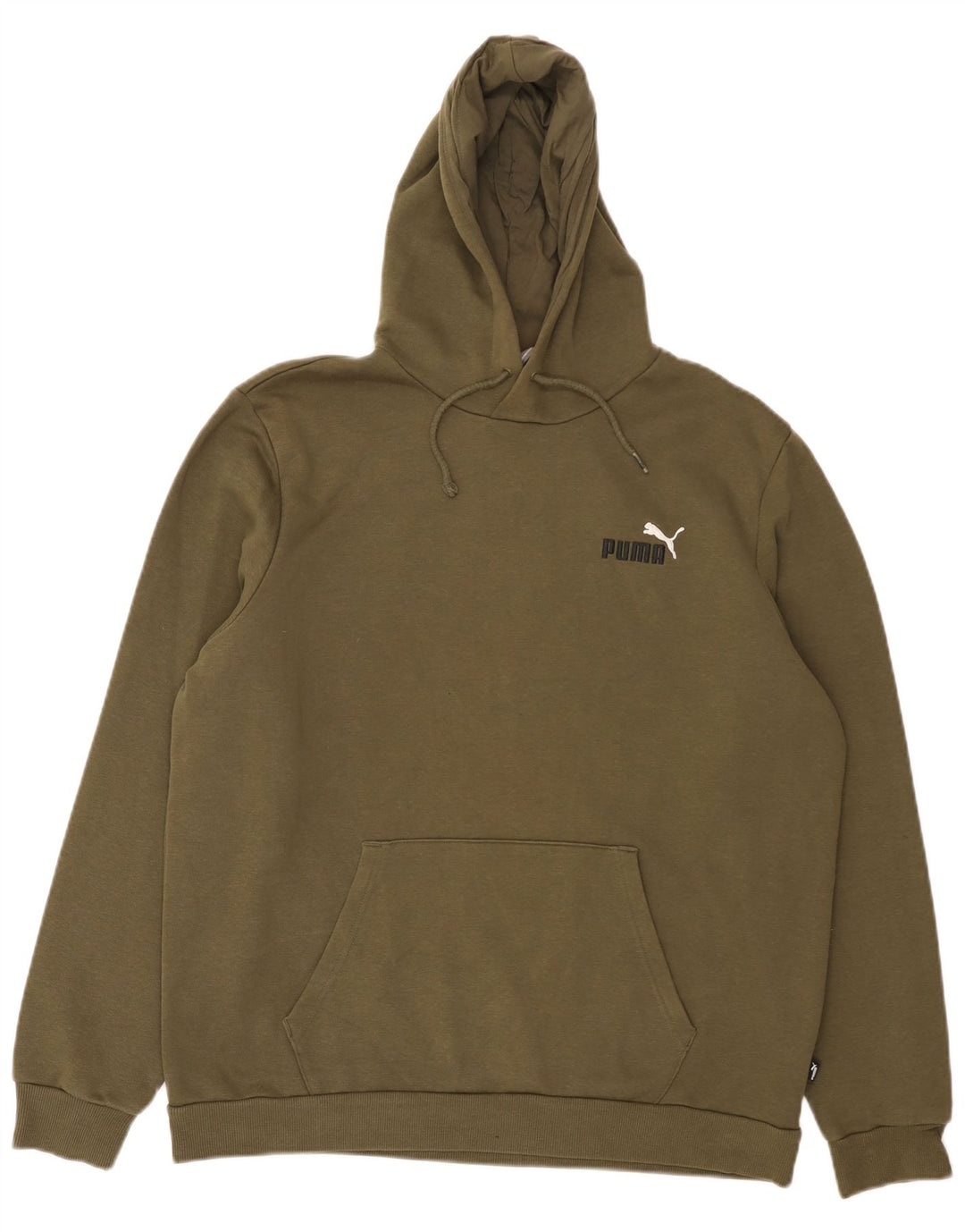Puma Mens Hoodie Jumper Grande Algodão Cáqui