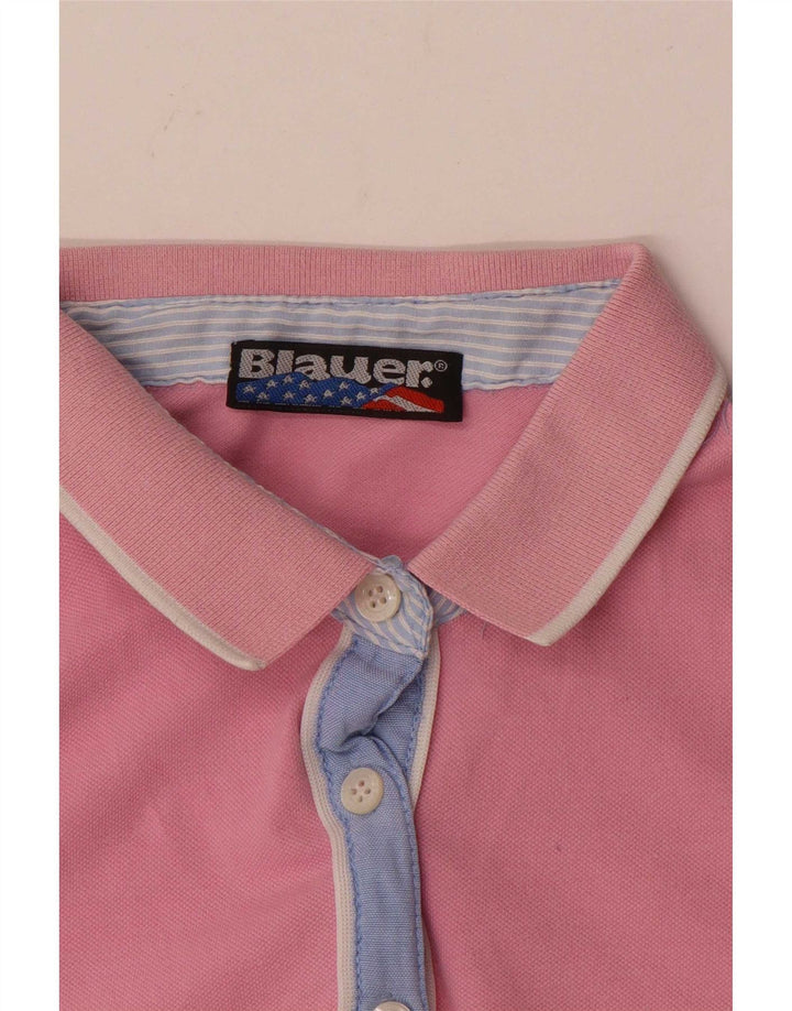 Camisa polo feminina Blauer UK 12 rosa médio