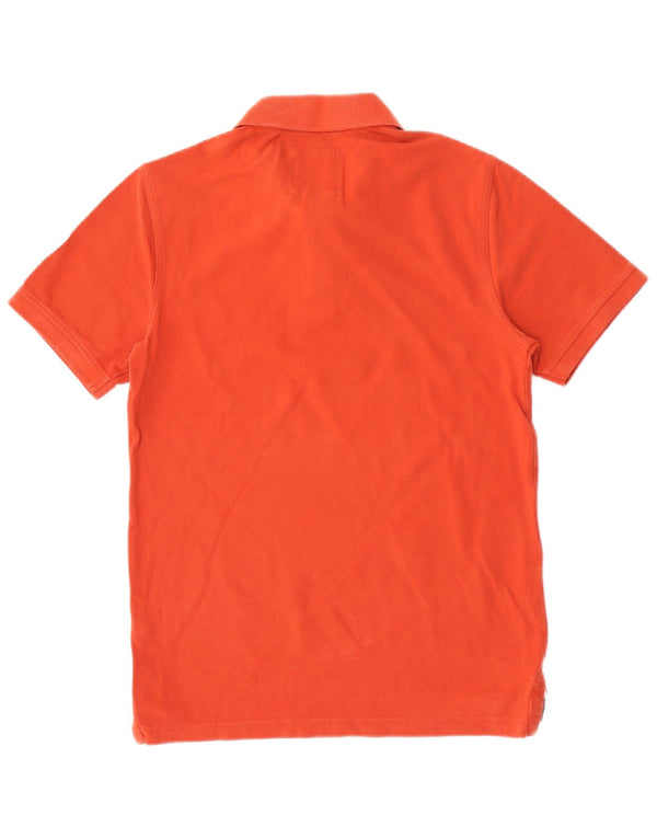 CREW CLOTHING Camisa polo masculina pequena laranja algodão