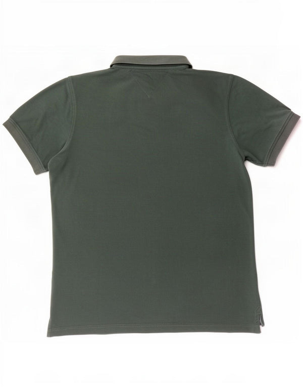 Camisa polo masculina Tommy Hilfiger Slim Fit grande algodão verde