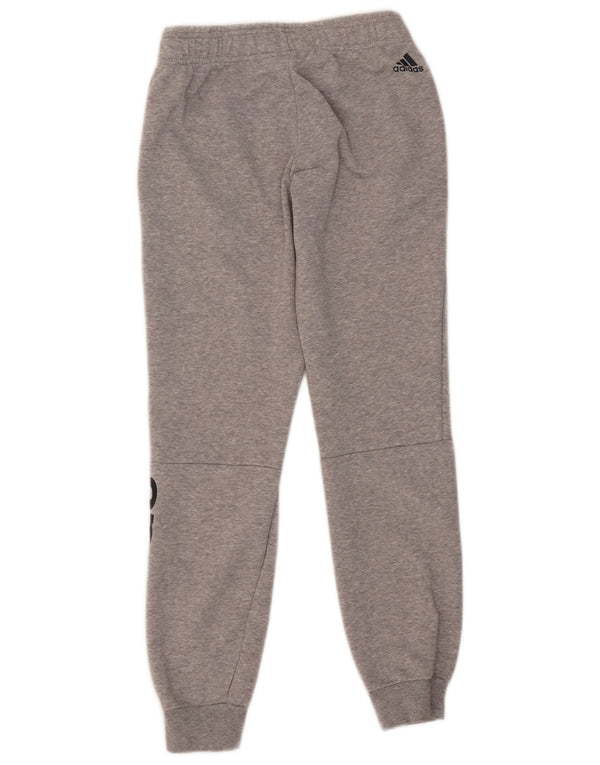 Adidas Womens Graphic Tracksuit Calças Joggers UK 8/10 Pequeno Cinza Flecked