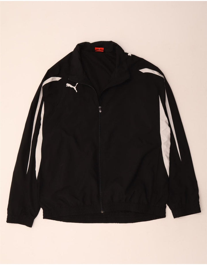 PUMA Mens Tracksuit Top Jacket XL Preto Colourblock Poliéster