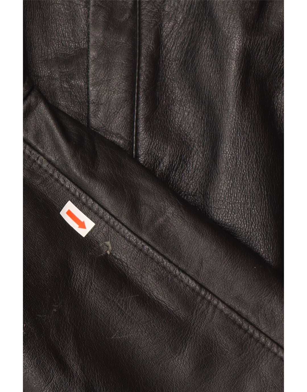 Jaqueta de couro masculina vintage IT 50 grande preta