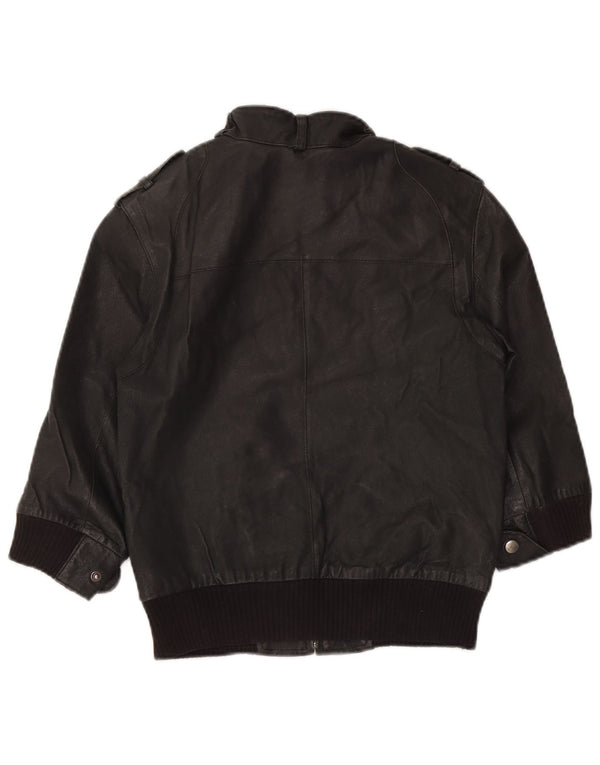 Topshop Jaqueta feminina militar manga 3/4 Reino Unido 8 pequena preta