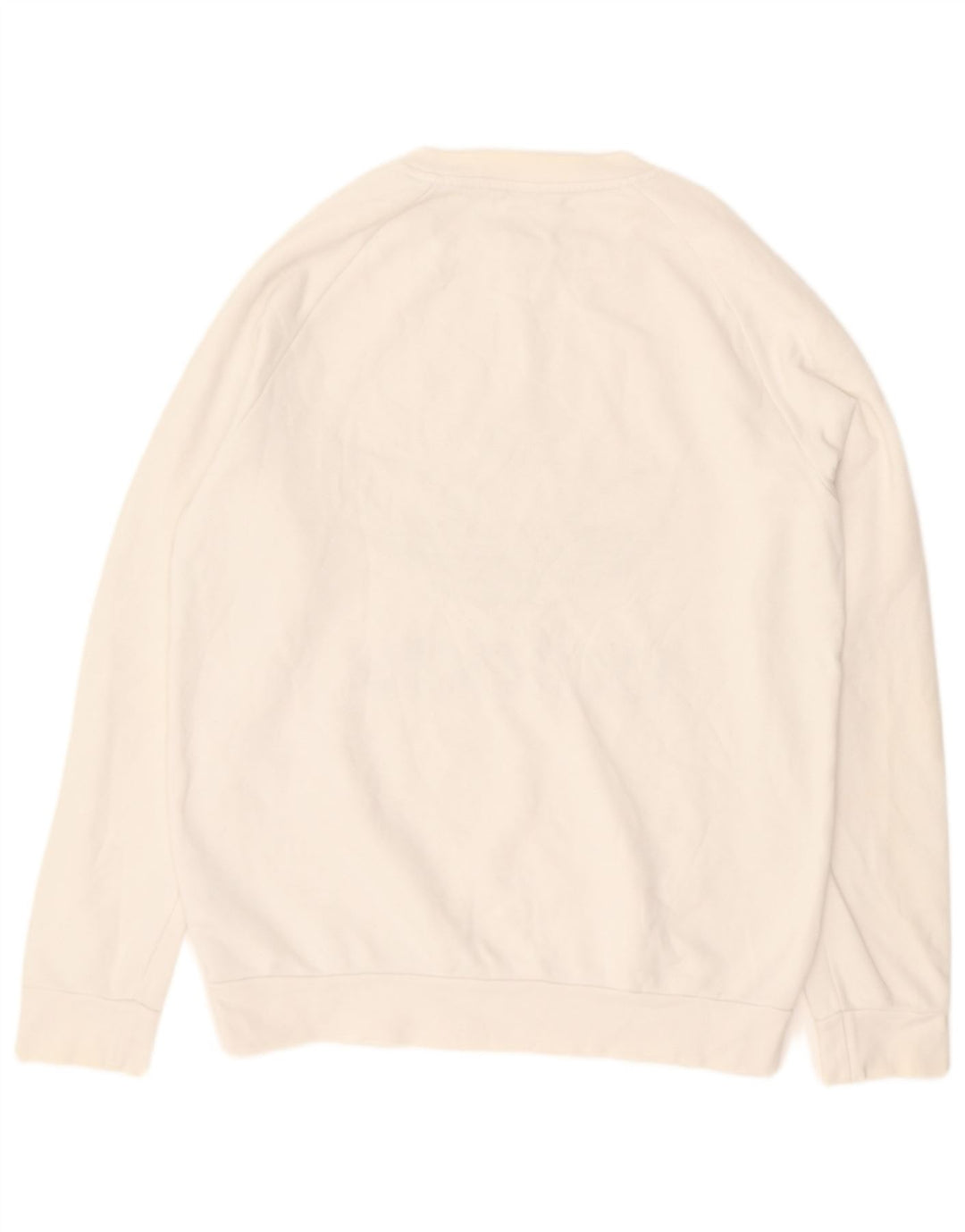 ADIDAS Mens Graphic Sweatshirt Jumper Pequeno Algodão Branco
