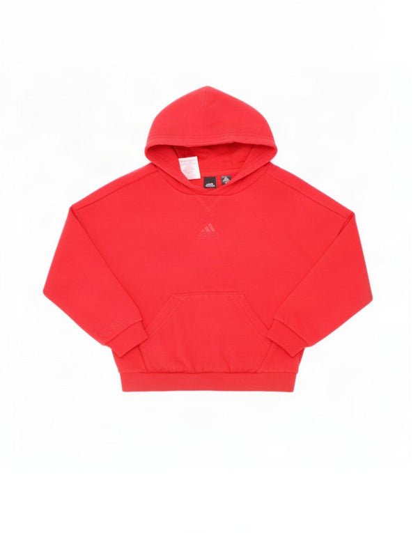 Adidas Meninas Hoodie Jumper 3-4 Anos Algodão Vermelho