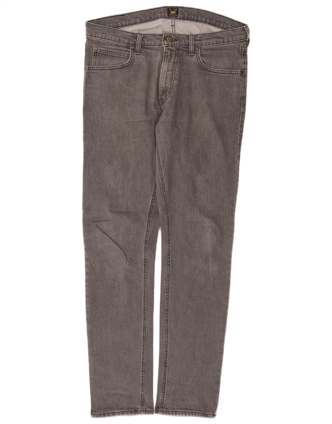 Lee Mens Luke Slim Jeans W34 L32 Algodão Cinza