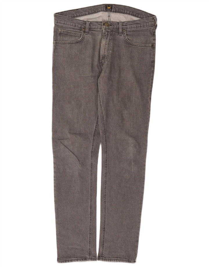 Lee Mens Luke Slim Jeans W34 L32 Algodão Cinza