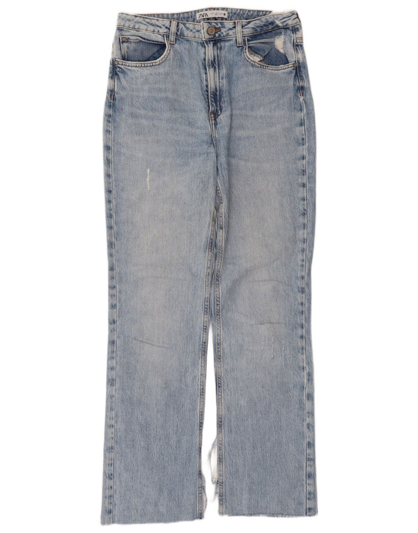 Calça jeans reta feminina Zara EU 40 médio W30 L28 algodão azul