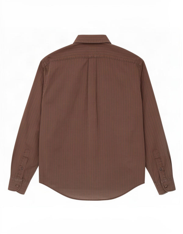 Camisa masculina Harmont & Blaine XL marrom risca de giz algodão