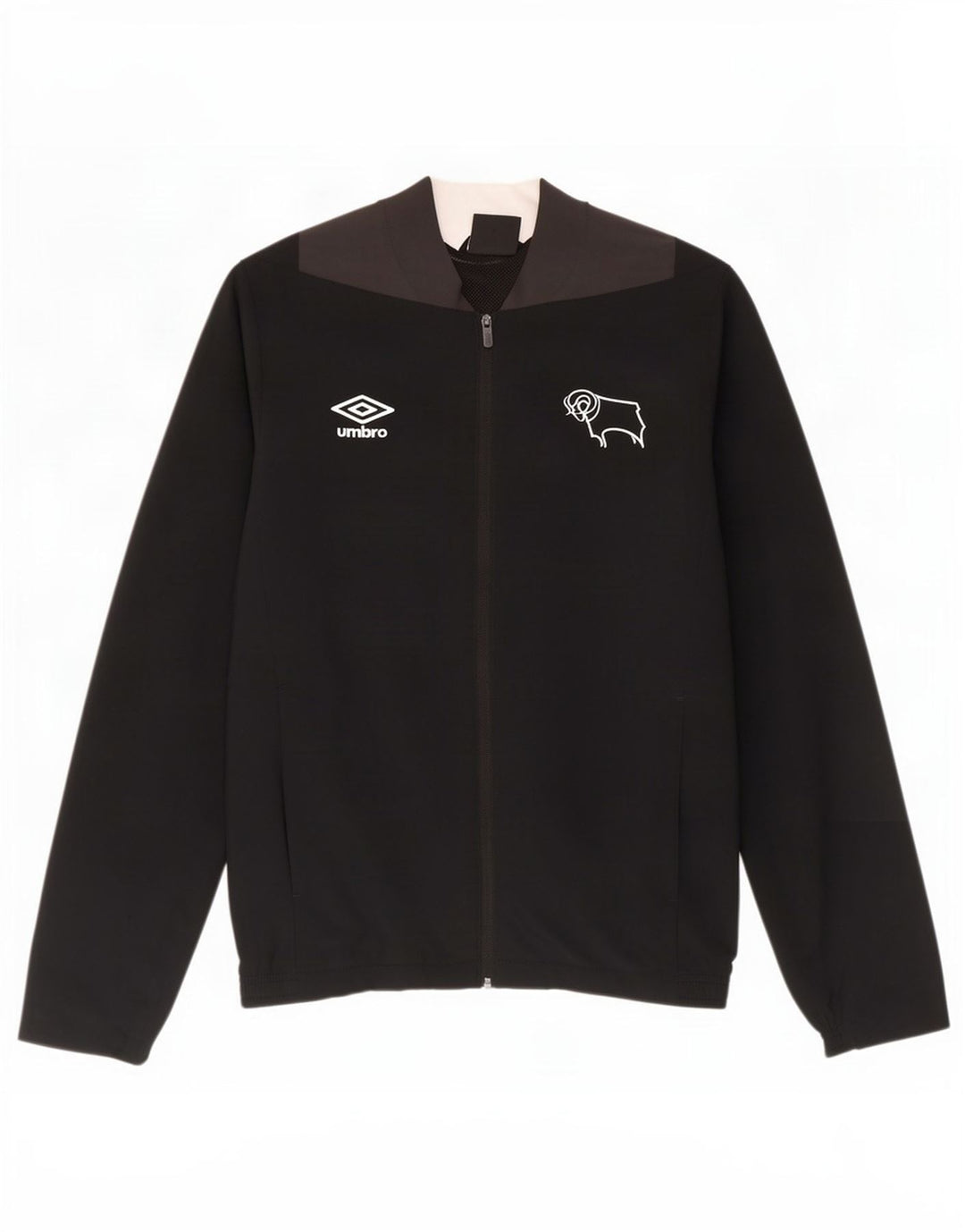 Poliéster preto pequeno de Colourblock do revestimento superior do fato de treino dos homens de Umbro