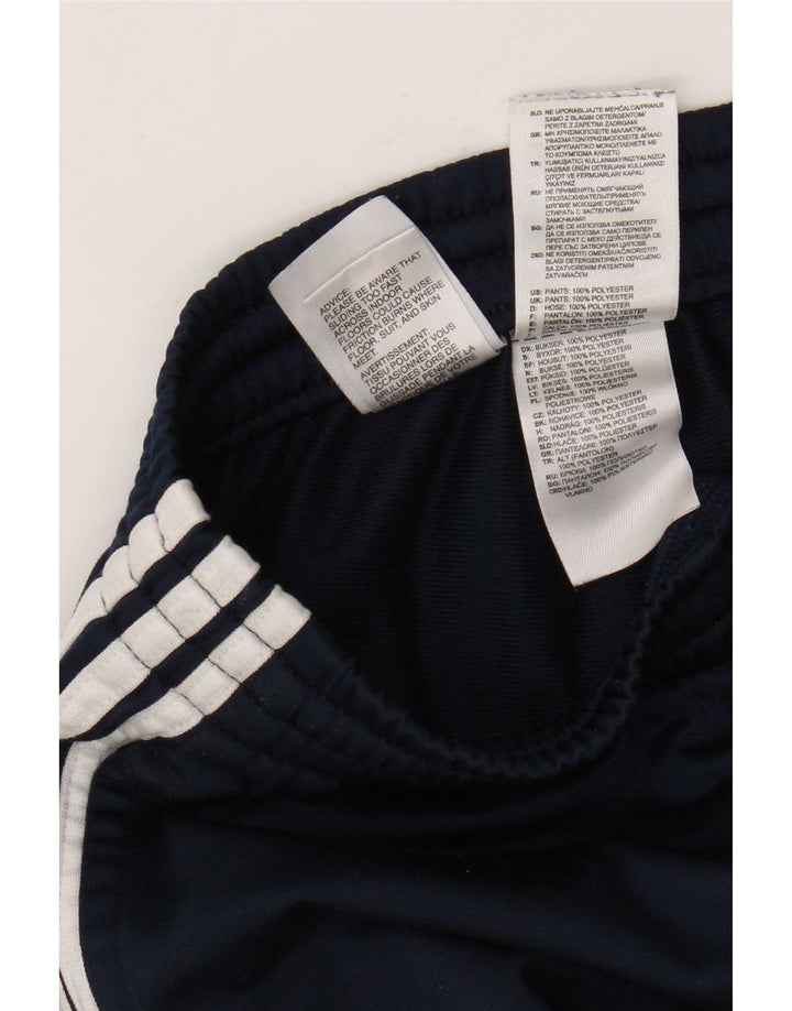 Calças de treino Adidas meninos 9-10 anos azul marinho poliéster
