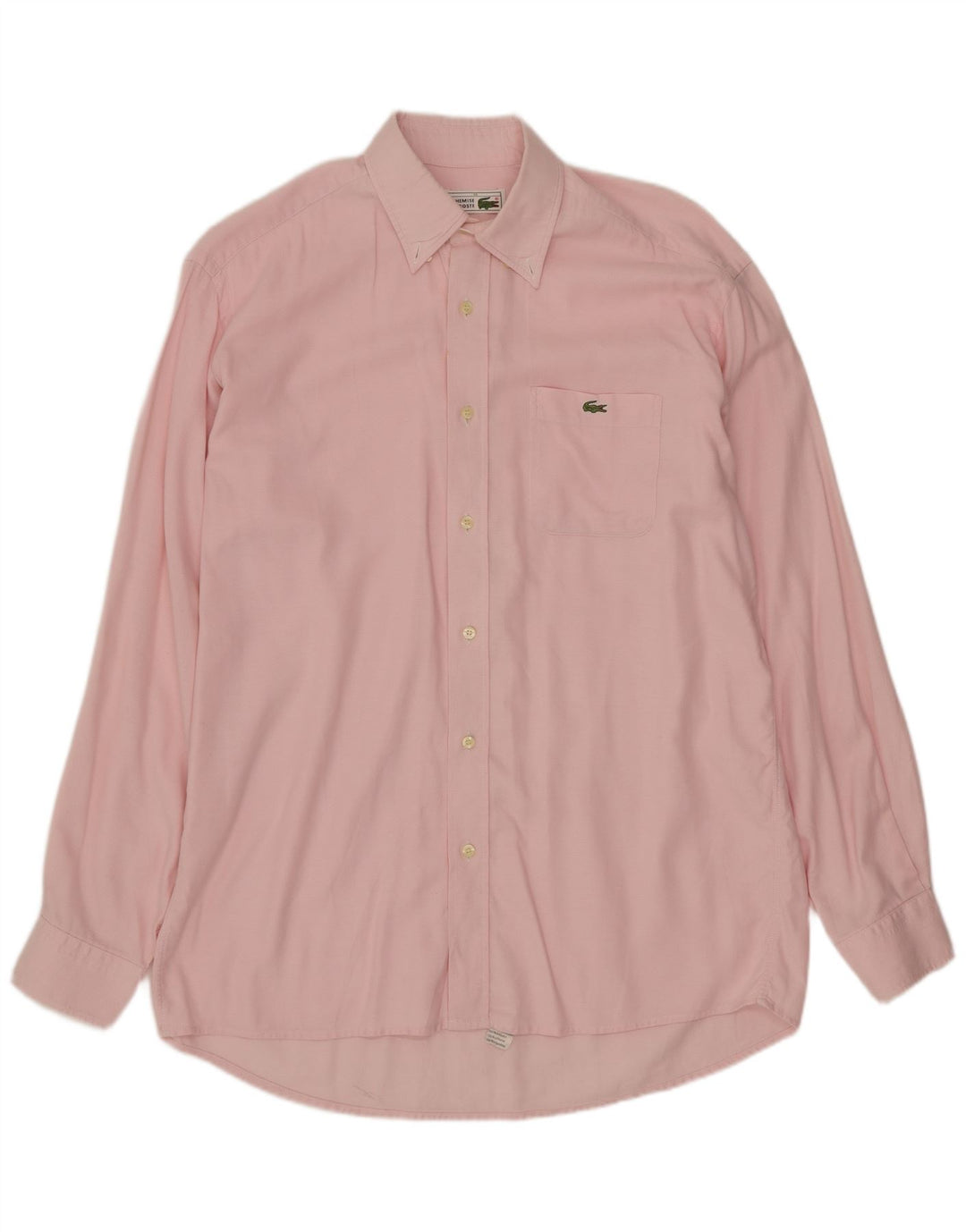 Camisa masculina LACOSTE tamanho 40 algodão rosa médio
