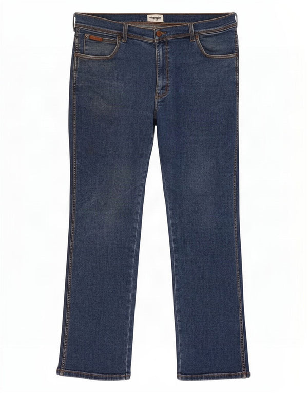 Wrangler Masculino Texas Straight Jeans W38 L32 Azul Algodão