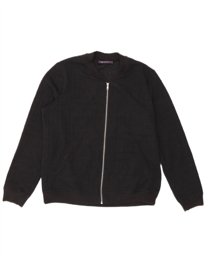 Suéter cardigã feminino Marks & Spencer Reino Unido 14 grande viscose preta