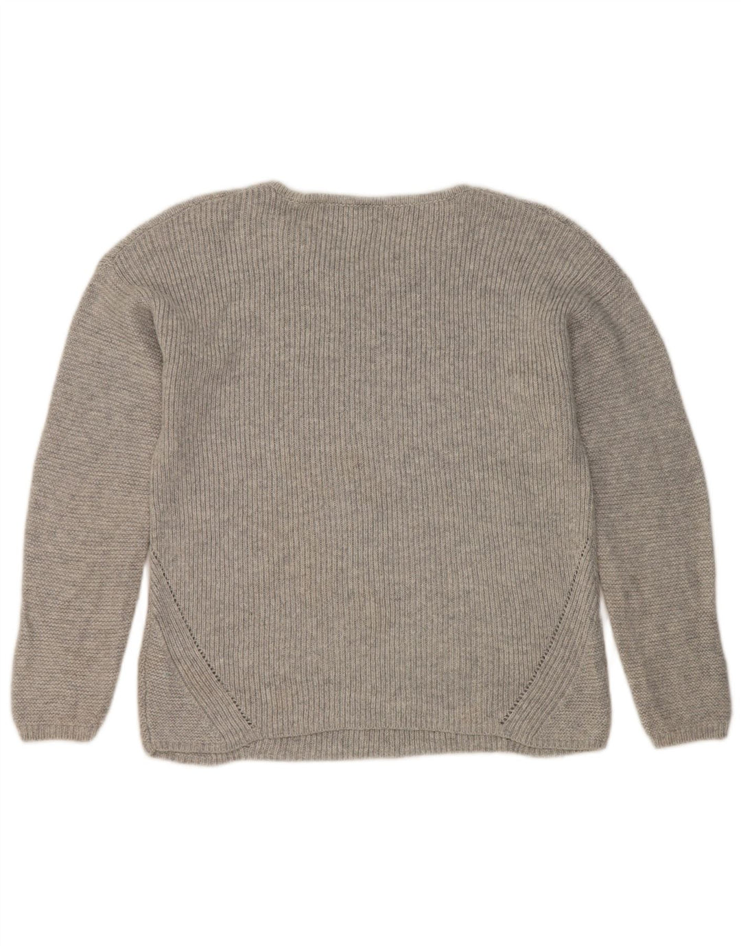 Suéter feminino Marks & Spencer com gola canoa Reino Unido 12 médio prateado