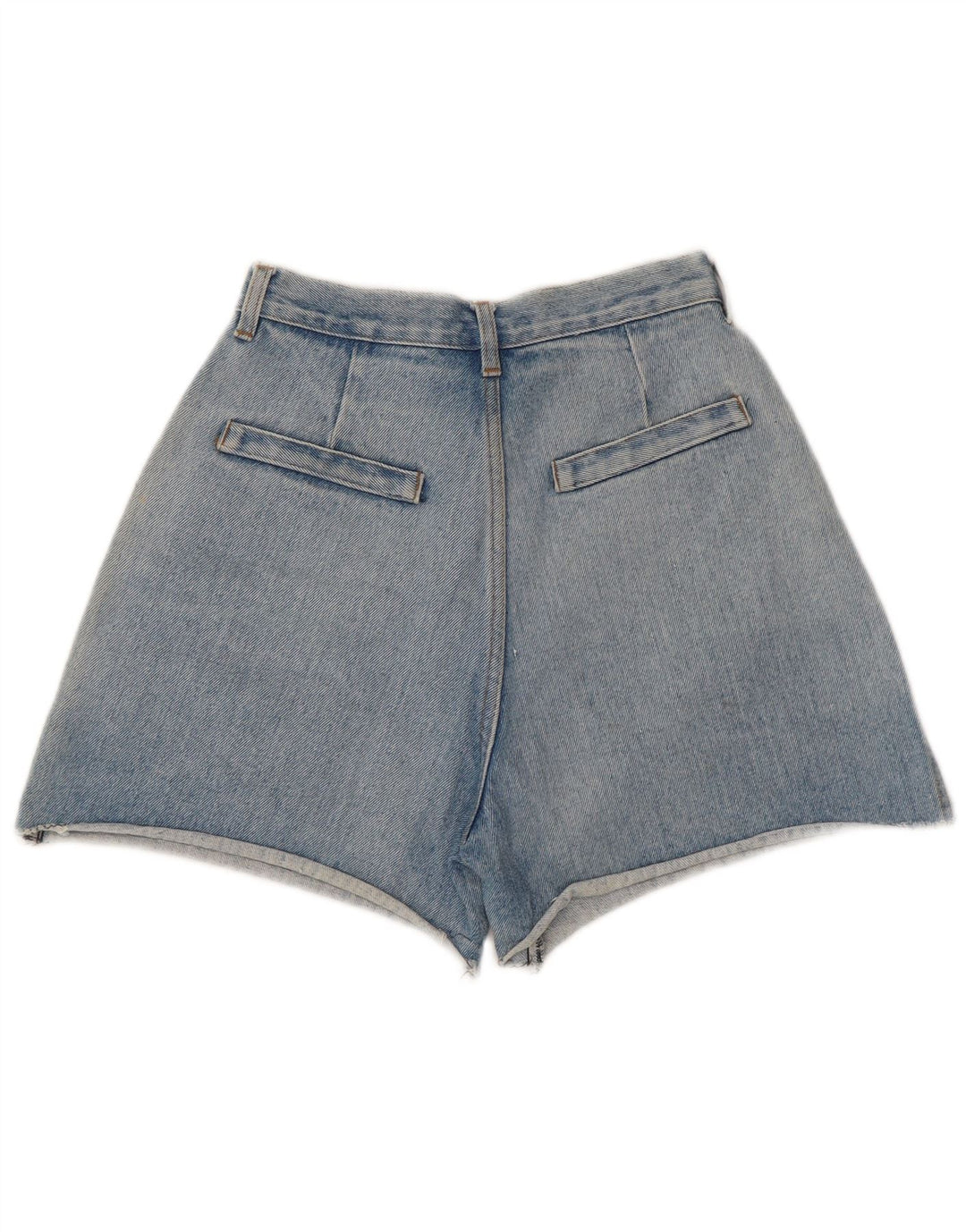 Shorts jeans feminino vintage de cintura alta W24 XS azul