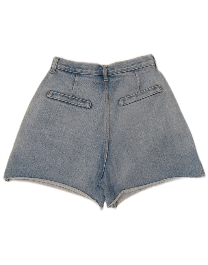 Shorts jeans feminino vintage de cintura alta W24 XS azul